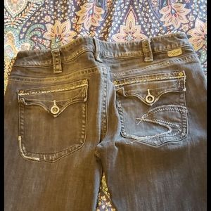 Womens Gray Silver jeans
